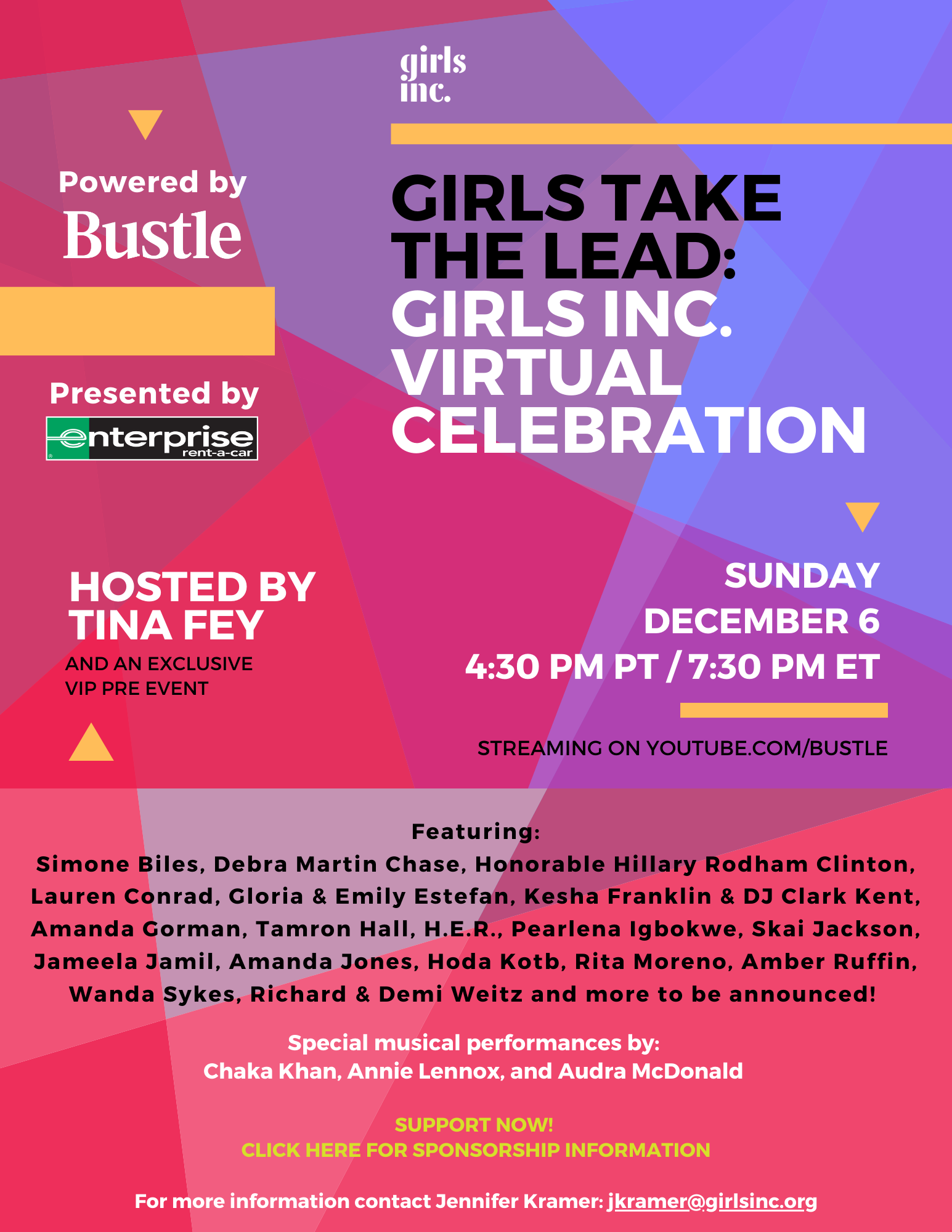 Girls Take the Lead Virtual Event invitation